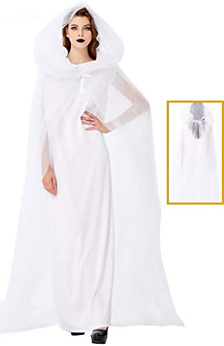 kaishcos Halloween Party Kostüm for Women – Vampire Witch, Zombie Ghost Bride, Masquerade Dress white 001 von kaishcos