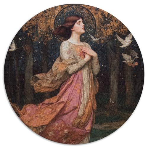 1000pcs (67.5x67.5cm) Puzzles,für Erwachsene Und Teenager Beautiful Frau,Fliegende Waldvögel von kaiyun