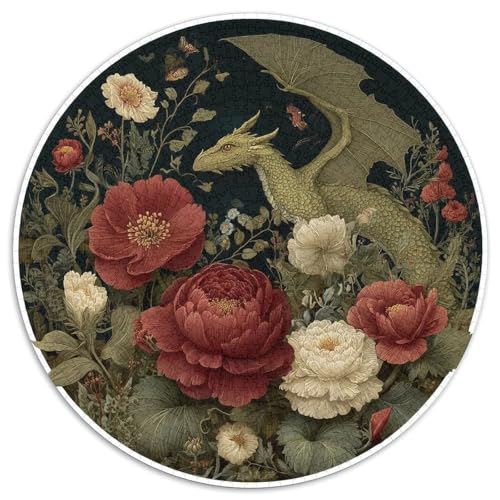 1000pcs (67.5x67.5cm) Puzzles,für Erwachsene Und Teenager Drache and Blumes in A Circle, von kaiyun