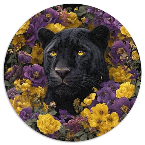 1000pcs (67.5x67.5cm) Puzzles,für Erwachsene Und Teenager Gelbe und Violette Blumen,Leopard von kaiyun