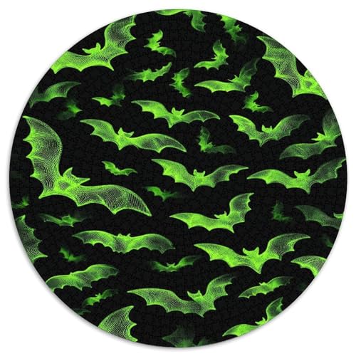 1000pcs (67.5x67.5cm) Puzzles,für Erwachsene Und Teenager Grünes Fledermausmuster, von kaiyun