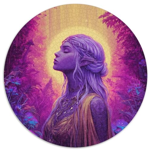 1000pcs (67.5x67.5cm) Puzzles,für Erwachsene Und Teenager Porträt Einer Elfe,Mandala-Muster von kaiyun
