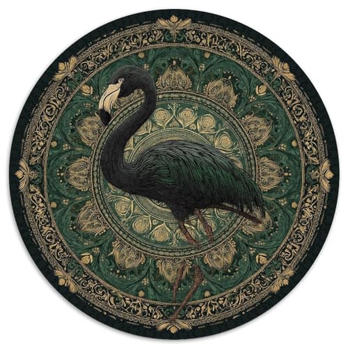 1000pcs (67.5x67.5cm) Puzzles,für Erwachsene Und Teenager Schwarzer Flamingo,Mandala von kaiyun