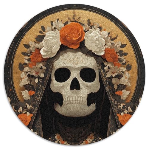 1000pcs (67.5x67.5cm) Puzzles,für Erwachsene Und Teenager Totenkopf,Blumen von kaiyun