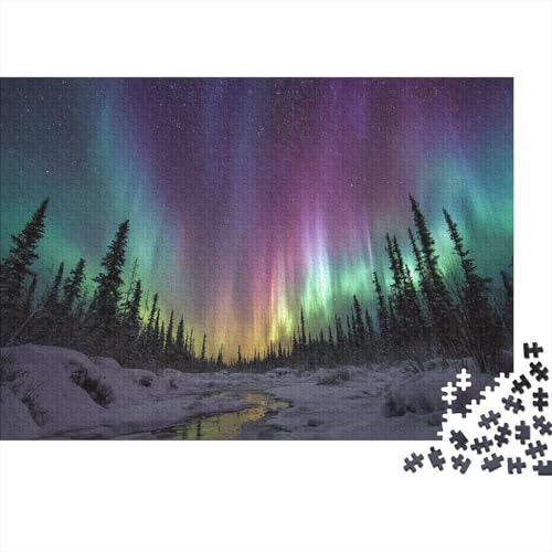 1000pcs (75x50cm) Puzzles,für Erwachsene Und Teenager Atemberaubende Nordlichter Spektakel auf der Nordhalbkugel, von kaiyun