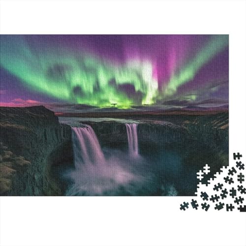 1000pcs (75x50cm) Puzzles,für Erwachsene Und Teenager Aurora,Wasserfall von kaiyun