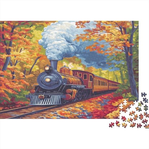 1000pcs (75x50cm) Puzzles,für Erwachsene Und Teenager Dampfzug,Waldrauch steigt aus dem Schornstein von kaiyun