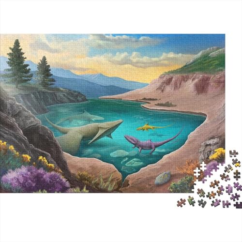 1000pcs (75x50cm) Puzzles,für Erwachsene Und Teenager Ichthyosaurier-Ära,Flaches Meer von kaiyun