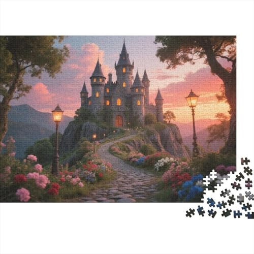 1000pcs (75x50cm) Puzzles,für Erwachsene Und Teenager Kirchturm,Castle Retro SBaumt Lights von kaiyun