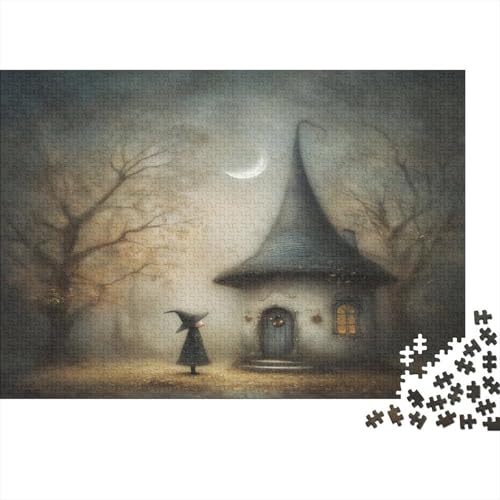 1000pcs (75x50cm) Puzzles,für Erwachsene Und Teenager Klein Hexenhütte,Umgeben von uralten Bäumen von kaiyun