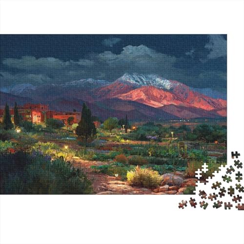 1000pcs (75x50cm) Puzzles,für Erwachsene Und Teenager Landschaft mit roten Wüstenbergen bei Nacht, von kaiyun