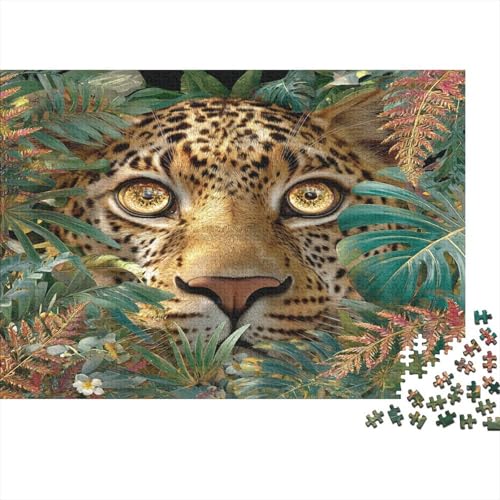 1000pcs (75x50cm) Puzzles,für Erwachsene Und Teenager Leopard,Tropische Dschungelblätter von kaiyun