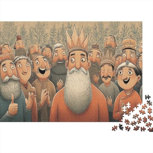 1000pcs (75x50cm) Puzzles,für Erwachsene Und Teenager Menschenmenge lacht und jubelt (Volksillustration), von kaiyun