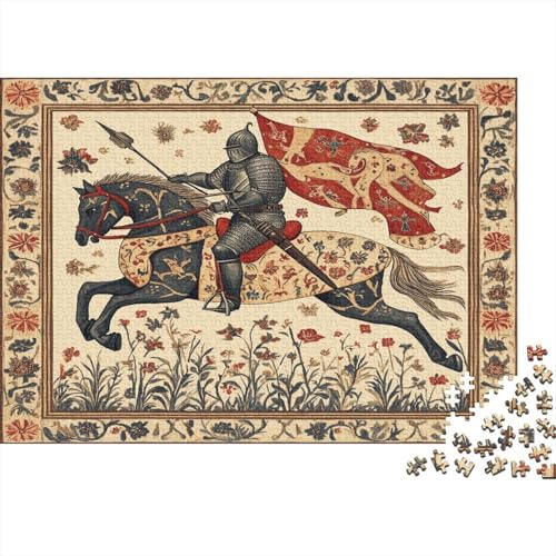 1000pcs (75x50cm) Puzzles,für Erwachsene Und Teenager Mittelalter Ritter,Horse von kaiyun