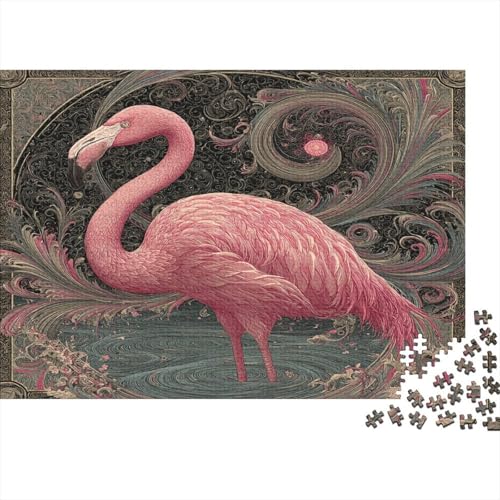 1000pcs (75x50cm) Puzzles,für Erwachsene Und Teenager Rosa Flamingo,Wirbelnder Wirbel von kaiyun
