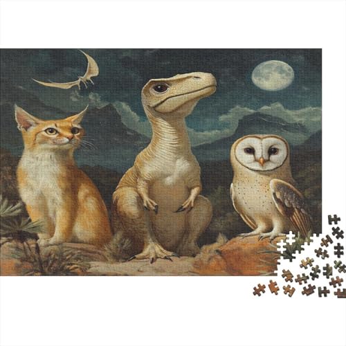 1000pcs (75x50cm) Puzzles,für Erwachsene Und Teenager Sauropoda, BobKatze,Barn Eule von kaiyun