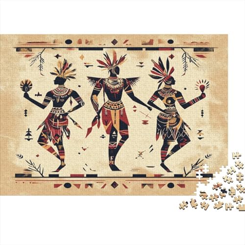 1000pcs (75x50cm) Puzzles,für Erwachsene Und Teenager Traditionelle Stammesfiguren,Alte Folklore von kaiyun