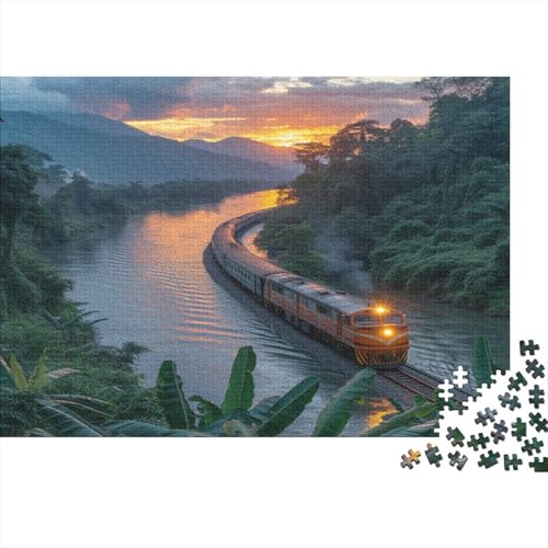 1000pcs (75x50cm) Puzzles,für Erwachsene Und Teenager Zug,Reiselandschaft von kaiyun