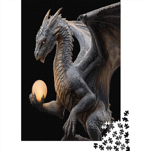 38x26cm/1000pcsPuzzles,für Erwachsene Und Teenager Giant Drache Holding A Glowing Ball, 38x26cm/1000pcsPuzzles,für Erwachsene Und Teenager Giant Drache Holding A Glowing Ball, von kaiyun