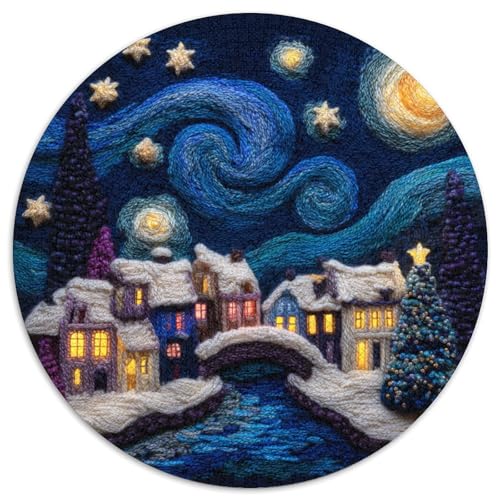 3D-Strickdorf unter dem Sternenhimmel 1000pcs (67.5x67.5cm) Puzzle, Lernspiel Impossible Herausforderungsspielzeug Für Erwachsene Teenager von kaiyun
