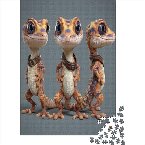 3D-animierter Gecko 38x26cm/1000pcs Schwer Puzzle Lernspiel Impossible Herausforderung Spielzeug Für Erwachsene Kinder von kaiyun