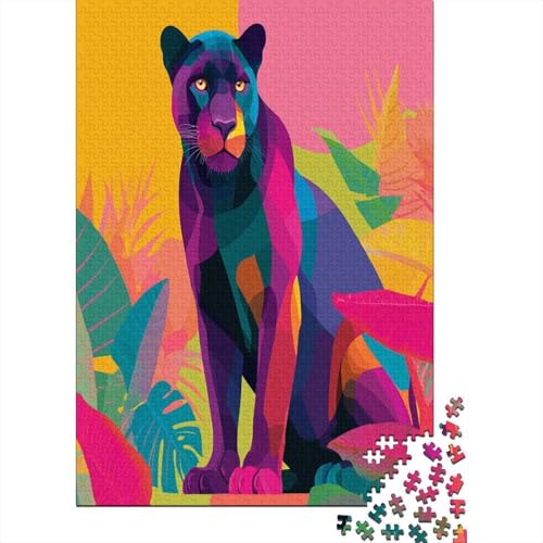 70x50cm/1000pcsPuzzles,für Erwachsene Und Teenager Leopard in leuchtenden tropischen Farben, Pop-Art, 70x50cm/1000pcsPuzzles,für Erwachsene Und Teenager Leopard in leuchtenden tropischen Farben, Pop-Art, von kaiyun
