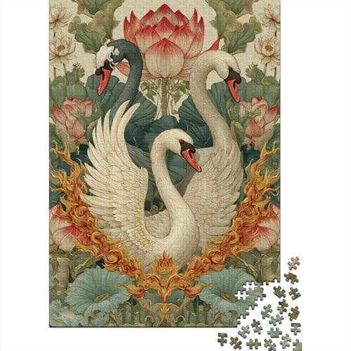 70x50cm/1000pcsPuzzles,für Erwachsene Und Teenager Zwei Schwäne und Lotus, 70x50cm/1000pcsPuzzles,für Erwachsene Und Teenager Zwei Schwäne und Lotus, von kaiyun