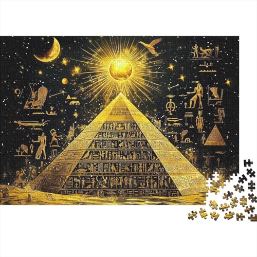 Ägyptische Pyramideen 1000pcs (75x50cm) Puzzles, Die Für Erwachsene Und Personen Ab 14 Jahren Geeignet Sind Ancient Symbols Altes Ägyptenian Art Style von kaiyun