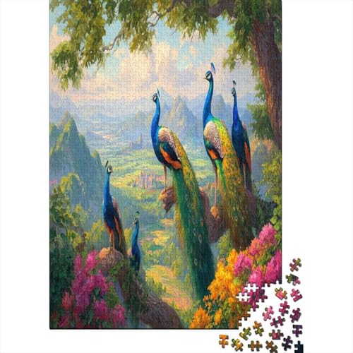 AGroupofBeautifulPfaus1000Teile:UnmöglichesPuzzleFürErwachsene,Spiele,Geschenke,Kinder,Herausforderungs70x50cm/1000pcs von kaiyun