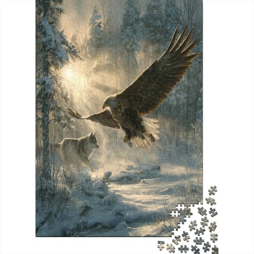 Adler, Wolf 38x26cm/1000pcs Puzzles, Die Für Erwachsene Und Personen Ab 14 Jahren Geeignet Sind Winterstimmung von kaiyun