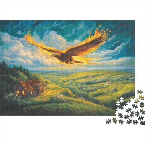 Adler,Rätsel Für Erwachsene 1000pcs (75x50cm),Herausforderungsspiele Schönes kleines Haus von kaiyun