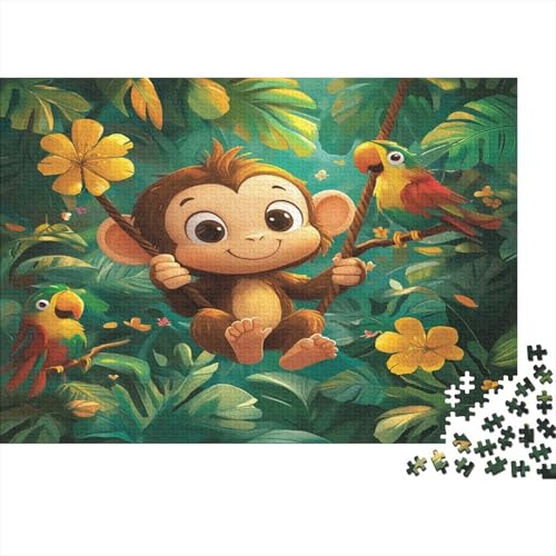 Affes 1000pcs (75x50cm) Puzzle, Lernspiel Impossible Papageis and Tropische Blumen Herausforderungsspielzeug Für Erwachsene Teenager von kaiyun
