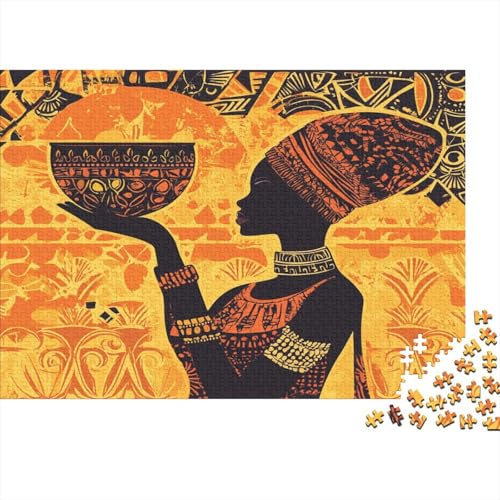 African Woman Holding BEule 1000pcs (75x50cm) Puzzles, Die Für Erwachsene Und Personen Ab 14 Jahren Geeignet Sind Stammesmuster von kaiyun