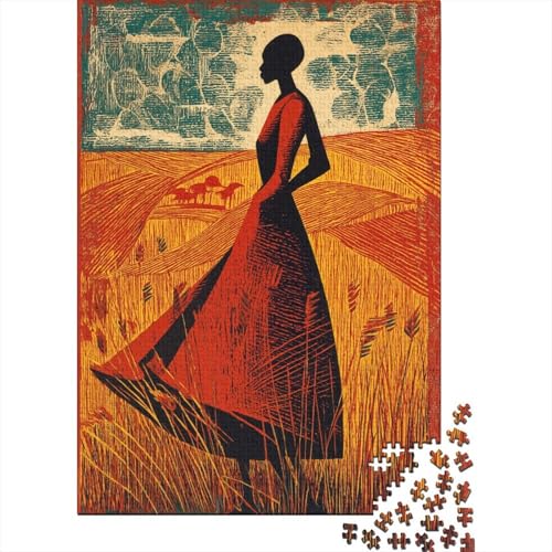 Afrikanische Frau auf dem FeldPuzzle 1000 Teile Für Erwachsene, Lernspiele38x26cm/1000pcs von kaiyun