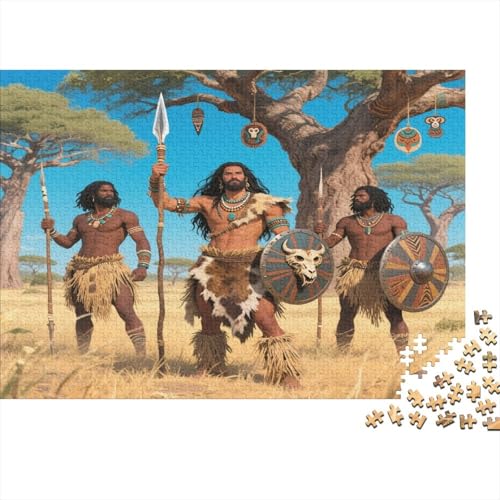 Afrikanische Kunst 1000pcs (75x50cm) Schwer Puzzle Lernspiel Impossible Herausforderung Spielzeug Für Erwachsene Kinder von kaiyun