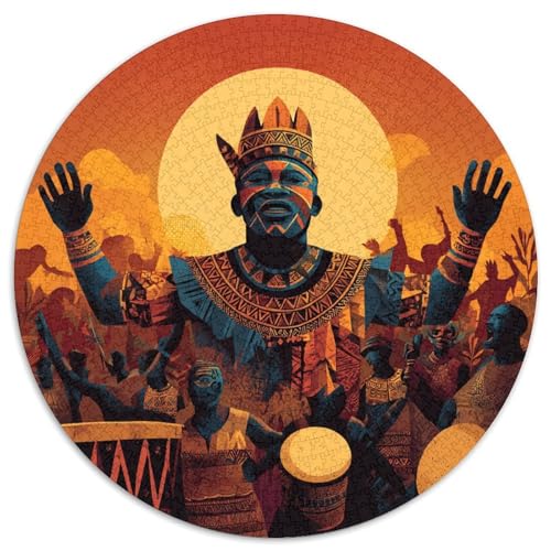 Afrikanische Orangefarbener Kriegerhimmel im Sonnenuntergang 1000pcs (67.5x67.5cm) Schwer Puzzle Lernspiel Impossible Herausforderung Spielzeug Für Erwachsene Kinder von kaiyun