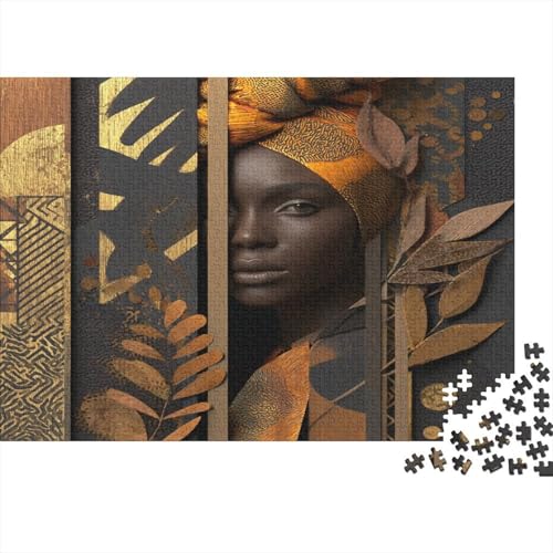 Afrikanische Porträts-Geometrische Formen 1000pcs (75x50cm) Puzzle, Lernspiel Impossible Herausforderungsspielzeug Für Erwachsene Teenager von kaiyun
