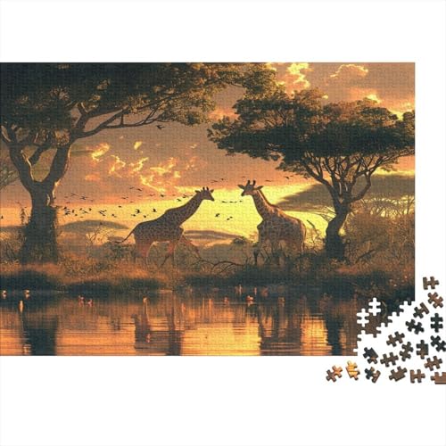 Afrikanische Savanne 1000pcs (75x50cm) Puzzles, Die Für Erwachsene Und Personen Ab 14 Jahren Geeignet Sind Giraffe von kaiyun