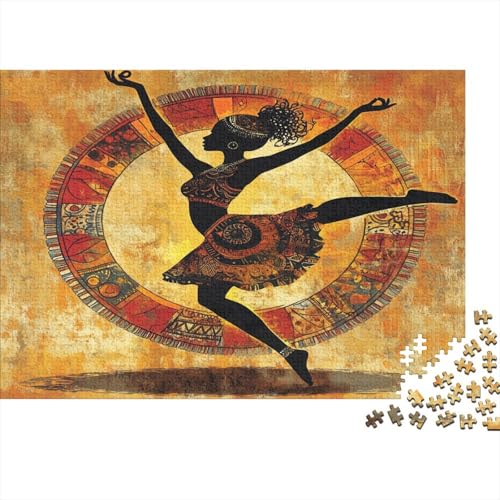 Afrikanische Tanzende 1000pcs (75x50cm) Puzzle, Lernspiel Impossible Moderne Kunst Herausforderungsspielzeug Für Erwachsene Teenager von kaiyun