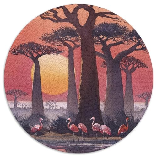 Afrikanischer Affenbrotbaum 1000pcs (67.5x67.5cm) Puzzle, Lernspiel Impossible Flamingo Herausforderungsspielzeug Für Erwachsene Teenager von kaiyun