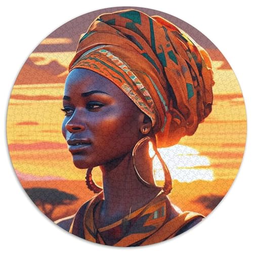 Afrikanisches Mädchen 1000pcs (67.5x67.5cm) Puzzles, Die Für Erwachsene Und Personen Ab 14 Jahren Geeignet Sind von kaiyun