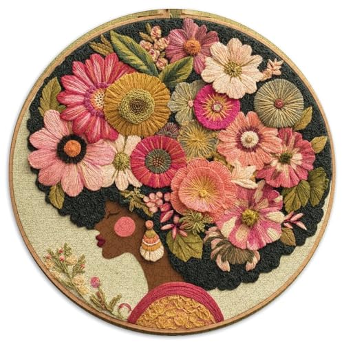 Afroamerikanische Frauen- Embroidery Patterns Rätsel Für Erwachsene || 1000pcs (67.5x67.5cm) Puzzles Lernspiele Home Decor von kaiyun