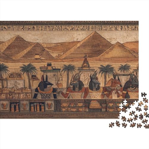 Altägyptische Wandmalerei mit Hieroglyphen 1000pcs (75x50cm) Puzzles, Die Für Erwachsene Und Personen Ab 14 Jahren Geeignet Sind von kaiyun