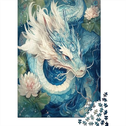 Anime-Stil Water Drache1000 Teile: Unmögliches Puzzle Für Erwachsene, Spiele, Geschenke, Kinder, Herausforderungs70x50cm/1000pcs von kaiyun