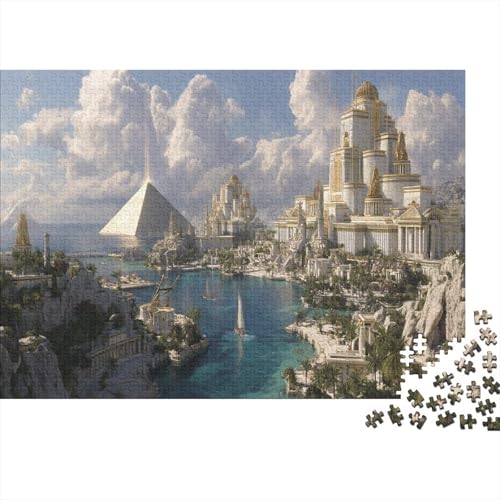 Antike griechischer Stil,Ikonische Architektur Gemusterte Nachhaltige Für Erwachsene Hochwertige Holzspielpuzzles 1000pcs (75x50cm) von kaiyun