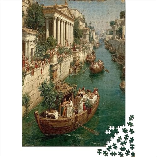 Antike römische Szene 38x26cm/1000pcs Puzzles, Die Für Erwachsene Und Personen Ab 14 Jahren Geeignet Sind Holzboot auf dem Tiber Antike römische Szene 38x26cm/1000pcs Puzzles, Die Für Erwachsene Und Personen Ab 14 Jahren Geeignet Sind Holzboot auf dem Tiber von kaiyun