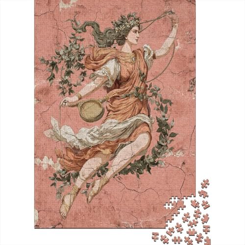 Antike römische Wandmalerei Griechische Göttin Puzzle 1000 Teile Für Erwachsene, Lernspiele, Heimdekoration70x50cm/1000pcs von kaiyun