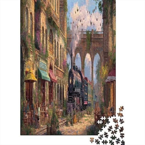 Antiker europäischer Bahnhof Alte Dampflokomotive1000 Teile: Unmögliches Puzzle Für Erwachsene, Spiele, Geschenke, Kinder, Herausforderungs38x26cm/1000pcs Antiker europäischer Bahnhof Alte Dampflokomotive1000 Teile: Unmögliches Puzzle Für Erwachsene, Spiele, Geschenke, Kinder, Herausforderungs38x26cm/1000pcs von kaiyun
