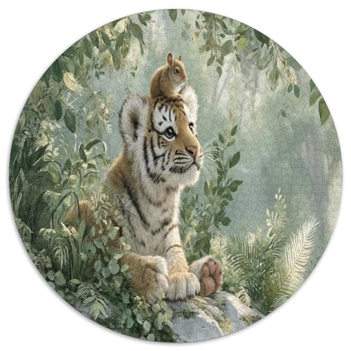 Aquarell 1000pcs (67.5x67.5cm) Schwer Puzzle Lernspiel Impossible Cute Little Tiger Little Squirrel Herausforderung Spielzeug Für Erwachsene Kinder von kaiyun