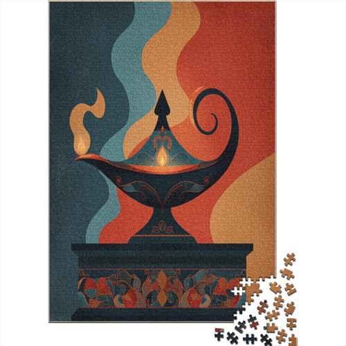 Arabische Lampe,Rätsel Für Erwachsene 70x50cm/1000pcs,Herausforderungsspiele Vintage-Stil des 20. Jahrhunderts von kaiyun
